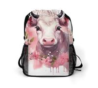 BTCOWZRV A Little Cow Drawstring Backpack, Sports Gym Bag with Bottom Pocket And Mesh Pockets, String Bag for Men Women