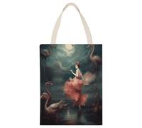 BTCOWZRV A Night of Miracles And Magic Canvas Tote Bag, Reusable Grocery Bags with Long Handles, Easy to Carry for Gift Shopping Work