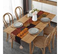 BTCOWZRV African Style Patchwork Print Table Runner Heat-Resistant Indoor Outdoor Table Cloth Farmhouse Table Cover for Kitchen Dining Table Decoration Holiday Party 14 X 60 Inch