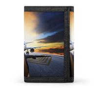 BTCOWZRV Backpack Airplane Trifold Wallet for Men Women Stylish Slim Trifold Wallet Minimalist Front Pocket Outdoor Sports Wallets Large Capacity Cards Purse Coin And Credit Card Holder