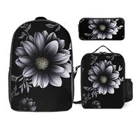 BTCOWZRV Backpack Pen Case And Insulated Lunch Bag Set for Men Women Large Capacity Travel Laptop Backpack Casual Daypack with Adjustable Straps Computer Bag, White, One Size, Travel Backpacks, White,