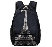 BTCOWZRV Backpack Travel Laptop Backpack for Men Women Eiffel Tower Casual Daypack Adjustable Lightweight Computer Bag, White, One Size, Travel Backpacks