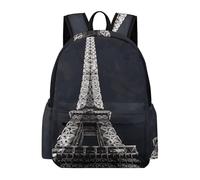 BTCOWZRV Backpack Travel Laptop Backpack for Men Women Eiffel Tower Casual Daypack Adjustable Lightweight Computer Bag, White, 42x30x15cm, Travel Backpacks