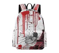 BTCOWZRV Backpack Travel Laptop Backpack for Men Women Red Eiffel Tower Splash Pattern Casual Daypack Adjustable Lightweight Computer Bag, White, 42x30x15cm, Travel Backpacks