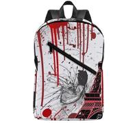 BTCOWZRV Backpack Travel Laptop Backpack for Men Women Red Eiffel Tower Splash Pattern Casual Daypack Adjustable Lightweight Computer Bag, Black, One Size, Travel Backpacks