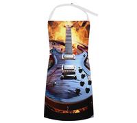 BTCOWZRV Bib Apron with Pockets Magic Electric Guitar Music Aprons Waterproof Kitchen Aprons Adjustable Cooking Apron for Women Men, Style, 70x80cm, Style, 70x80cm