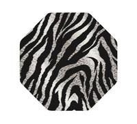 BTCOWZRV Black and White Zebra Print Coasters 4 Pcs Drink Coasters with Holder Leather Coaster Coffee Cup Pad Drinking Cup Mat Set Coffee Table Drinks Coasters for Modern Home Decor 4inch