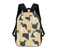 BTCOWZRV Border Collie Pattern Travel Backpack Laptop Backpack 17 Inch