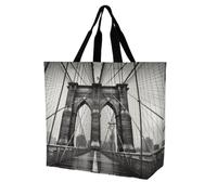 BTCOWZRV Brooklyn Bridge Tote Bag Grocery Shopping Bags Shoulder Bag