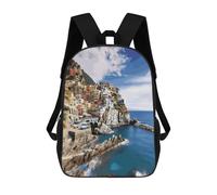 BTCOWZRV Cinque Terre Scenery Travel Backpack Laptop Backpack 17 Inch