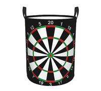 BTCOWZRV Circular Laundry Hamper with Durable Handle Organizer Basket for Bedroom dart board Waterproof Laundry Basket Dirty Clothes Hamper Foldable Organizer Bag for Dorm