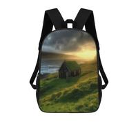 BTCOWZRV Coastal Turf House Travel Backpack Laptop Backpack 17 Inch