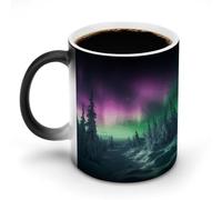BTCOWZRV Color Changing Mug Aurora And Cloud Ceramic Coffee Mug Heat Changing Sensitive Mug Magic Tea Cup Novelty Coffee Mugs for Women Men