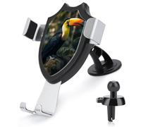 BTCOWZRV Colorful Toucan Car Phone Holder [Upgraded Strongest Suction & Clip] Cell Phone Mount for Dashboard Windshield Vent Wall, Universal Hands Free Automobile Cradle for Women Men