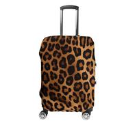 BTCOWZRV Cool Cheetah Leopard Travel Luggage Cover Dustproof Suitcase Cover Luggage Covers For Suitcase Thicken Elastic Suitcase Protector Washable Baggage Covers Fit 19-32 Inch Luggage, White, XL