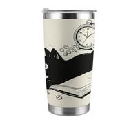 BTCOWZRV Cute Black Cat 20 Oz Stainless Steel Tumbler with Lid