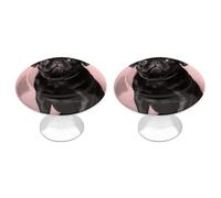 BTCOWZRV Cute Black Pug 2 Pack Cabinet Knobs Drawer Pulls
