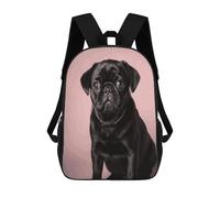 BTCOWZRV Cute Black Pug Travel Backpack Laptop Backpack 17 Inch