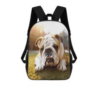 BTCOWZRV Cute Bulldog Puppy Travel Backpack Laptop Backpack 17 Inch | Polyester Carry On Backpack Breathable Adjustable Strap Outdoor Backpack with Side Pockets Casual Daypack for Travel Work