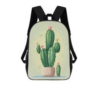BTCOWZRV Cute Cactus Travel Backpack Laptop Backpack 17 Inch | Polyester Carry On Backpack Breathable Adjustable Strap Outdoor Backpack with Side Pockets Casual Daypack for Travel Work