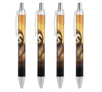 BTCOWZRV Cute Funny Sloth Ballpoint Pens - 0.5mm Retractable Gel Pens with Comfortable Grip, No Bleed Black Ink, Personalized Ball Point Pen Smooth Writing Pens Gift for Men Women