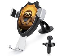 BTCOWZRV Cute Funny Sloth Car Phone Holder [Upgraded Strongest Suction & Clip] Cell Phone Mount for Dashboard Windshield Vent Wall, Universal Hands Free Automobile Cradle for Women Men