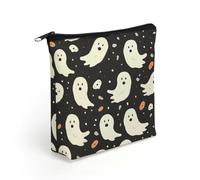 BTCOWZRV Cute Ghost Halloween Pattern Makeup Bag Cosmetic Bags Toiletry Bag