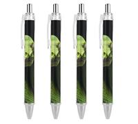BTCOWZRV Cute Green Tree Python Ballpoint Pens - 0.5mm Retractable Gel Pens with Comfortable Grip, No Bleed Black Ink, Personalized Ball Point Pen Smooth Writing Pens Gift for Men Women