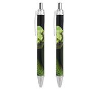 BTCOWZRV Cute Green Tree Python Ballpoint Pens - 0.5mm Retractable Gel Pens with Comfortable Grip, No Bleed Black Ink, Personalized Ball Point Pen Smooth Writing Pens Gift for Men Women