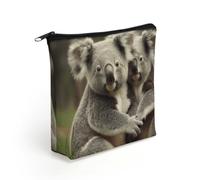 BTCOWZRV Cute Koala Bear Makeup Bag Cosmetic Bags Toiletry Bag | Linen Travel Cosmetic Bag Portable Makeup Zipper Pouch Lightweight Toiletry Organizer Bag for Women Daily Use Travel