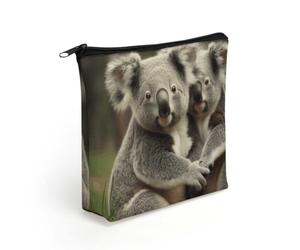 BTCOWZRV Cute Koala Bear Makeup Bag Cosmetic Bags Toiletry Bag | Linen Travel Cosmetic Bag Portable Makeup Zipper Pouch Lightweight Toiletry Organizer Bag for Women Daily Use Travel