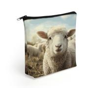 BTCOWZRV Cute Sheep Lamb Makeup Bag Cosmetic Bags Toiletry Bag