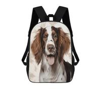 BTCOWZRV Cute Springer Spaniel Travel Backpack Laptop Backpack 17 Inch | Polyester Carry On Backpack Breathable Adjustable Strap Outdoor Backpack with Side Pockets Casual Daypack for Travel Work