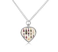 BTCOWZRV Cute Wines Bottle Pet Cremation Jewelry for Ashes Pet Heart Urn Necklace for Ashes Memorial Pendant Necklace Keepsake Jewelry Urn Locket Keepsake Pendant for Dog Cat Puppy