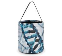 BTCOWZRV DNA Genetic Helix Halloween Candy Bags with Handles Large Reusable Halloween Trick Or Treat Bags Portable Halloween Candy Bucket Goodie Bags for Halloween Party Favors, Style, Style,
