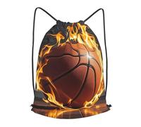 BTCOWZRV Drawstring Backpack Woemn Men Sports Gym Sack Lightweight Drawstring Bags Basketball In Fire Cinch Bag Sackpack For Work Swim Travel
