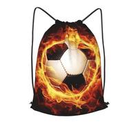 BTCOWZRV Drawstring Backpack Woemn Men Sports Gym Sack Lightweight Drawstring Bags Burning Footbal Cinch Bag Sackpack For Work Swim Travel
