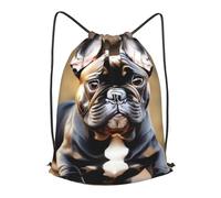 BTCOWZRV Drawstring Backpack Woemn Men Sports Gym Sack Lightweight Drawstring Bags Cute Bulldog Cinch Bag Sackpack For Work Swim Travel