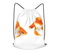 BTCOWZRV Drawstring Backpack Woemn Men Sports Gym Sack Lightweight Drawstring Bags Cute Goldfish Cinch Bag Sackpack For Work Swim Travel
