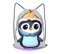 BTCOWZRV Drawstring Backpack Woemn Men Sports Gym Sack Lightweight Drawstring Bags Cute Penguin Print Cinch Bag Sackpack For Work Swim Travel