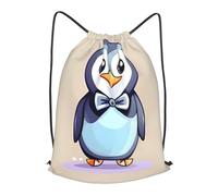 BTCOWZRV Drawstring Backpack Woemn Men Sports Gym Sack Lightweight Drawstring Bags Cute Penguin Prints Cinch Bag Sackpack For Work Swim Travel