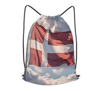 BTCOWZRV Drawstring Backpack Woemn Men Sports Gym Sack Lightweight Drawstring Bags Denmark Danish Flag Cinch Bag Sackpack For Work Swim Travel