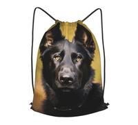 BTCOWZRV Drawstring Backpack Woemn Men Sports Gym Sack Lightweight Drawstring Bags German Shepherd Dog Cinch Bag Sackpack For Work Swim Travel