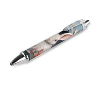 BTCOWZRV Easter Wreath with Rabbit Ballpoint Pens - 0.5mm Retractable Gel Pens with Comfortable Grip, No Bleed Black Ink, Personalized Ball Point Pen Smooth Writing Pens Gift for Men Women