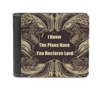 BTCOWZRV Faith Verse Ornate Slim Wallets for Men Bifold Wallet