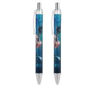 BTCOWZRV Fish in Fish Tank Ballpoint Pens - 0.5mm Retractable Gel Pens with Comfortable Grip, No Bleed Black Ink, Personalized Ball Point Pen Smooth Writing Pens Gift for Men Women