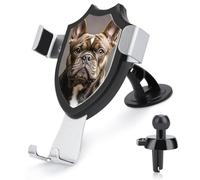 BTCOWZRV French Bulldog Car Phone Holder [Upgraded Strongest Suction & Clip] Cell Phone Mount for Dashboard Windshield Vent Wall, Universal Hands Free Automobile Cradle for Women Men