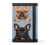 BTCOWZRV French Bulldog Trifold Wallet for Men Women Stylish Slim Trifold Wallet Minimalist Front Pocket Outdoor Sports Wallets Large Capacity Cards Purse Coin And Credit Card Holder