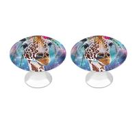 BTCOWZRV Giraffe 2 Pack Cabinet Knobs Drawer Pulls