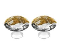 BTCOWZRV Gold Snow Mountain 2 Pack Cabinet Knobs Drawer Pulls